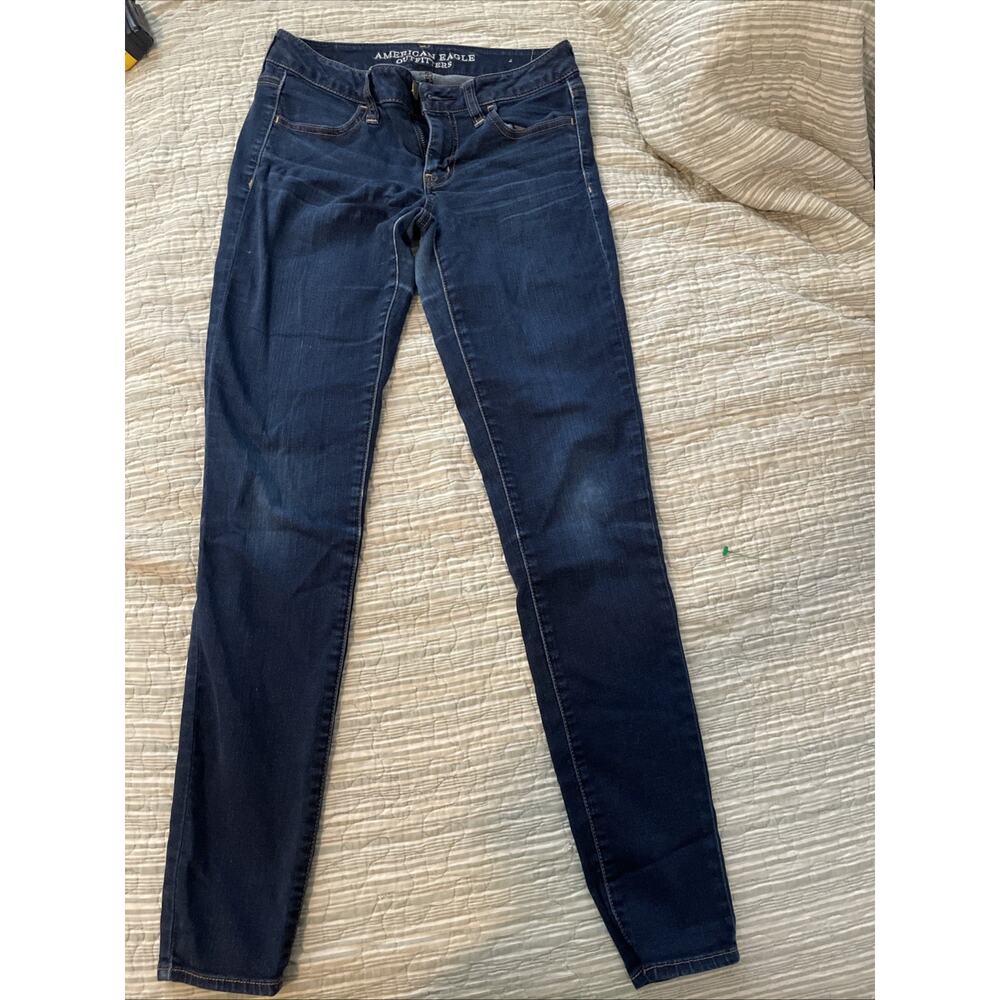 American Eagle Outfitters Women's Hi-Rise Dark Blue Jegging Jeans, Size 2